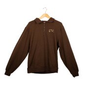 USC Trojans Men's Heritage Brown 1/4 Zip Cadet Collar Camo Arch Top